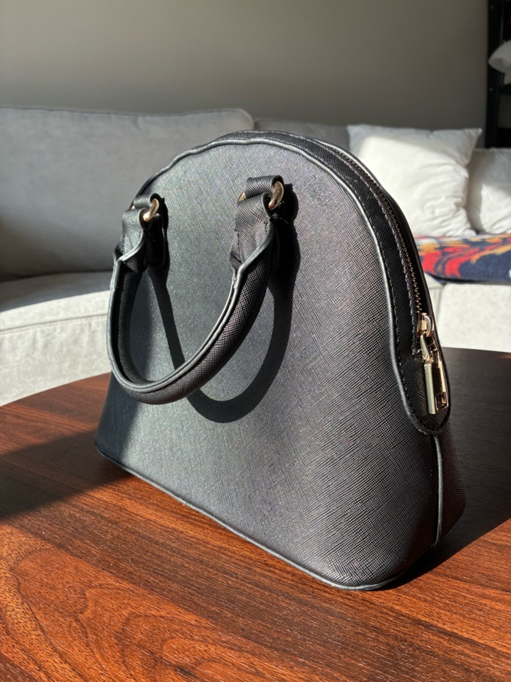 Isabelle Black Purse Handbag - Classic Structured Women’s Bag